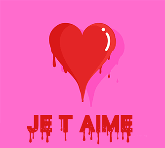 Gif animé je t'aime coeur qui saigne