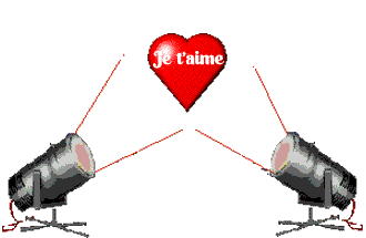 Gif animé je t'aime projecteurs