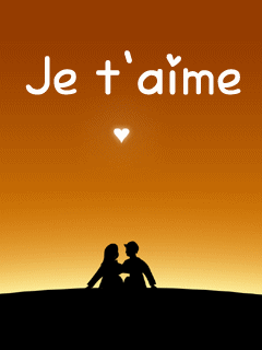 Gif animé je t'aime couché de soleil