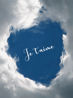 Gif animé je t'aime nuages