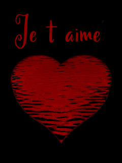 Gif animé je t'aime eau