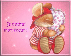 Gif animé je t'aime mon coeur