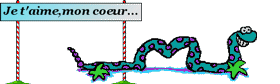 Gif animé je t'aime serpent