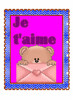 Gif animé je t'aime timbre