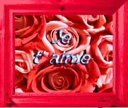Gif animé je t'aime roses