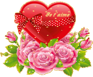 gif animé je t'aime fleurs