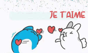 gif animé je t'aime bisous
