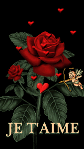 gif animé je t'aime rose rouge
