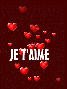 Gif animé je t'aime coeurs