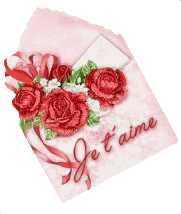 Gif animé je t'aime lettre