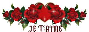Gif animé je t'aime couronne de roses