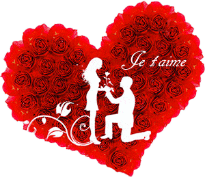 Gif animé je t'aime a genoux