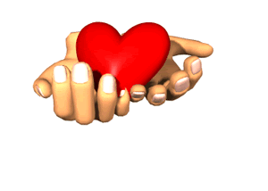 Gif animé je t'aime coeurs noirs et rouges