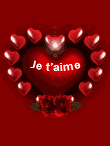 Gif animé je t'aime rose