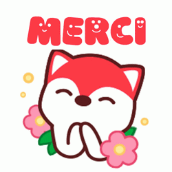 gif animé merci renard