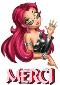 Gif animé merci pin up
