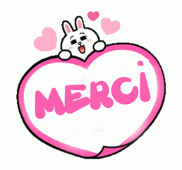 gif animé merci coeur