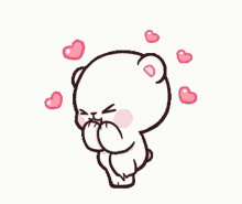 gif animé merci petits coeurs