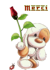 Gif animé merci chien