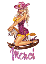 Gif animé merci pin up