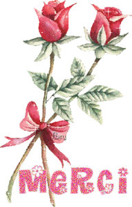 Gif animé merci 2 roses