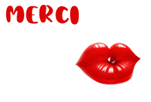 gif animé merci bouche