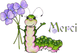 Gif animé merci chenille