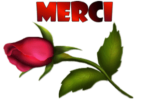 gif animé merci rose