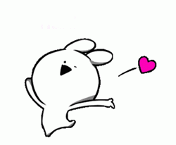 gif animé merci lapin