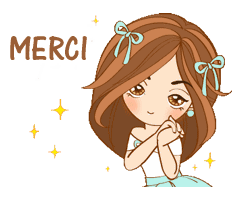 gif animé merci fille