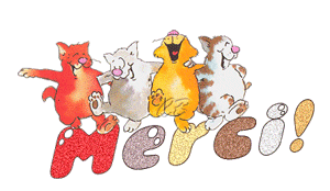 Gif animé merci chats