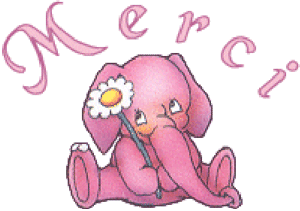 Gif animé merci elephant