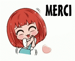 gif animé merci fille
