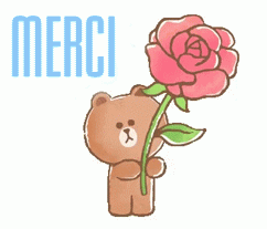 gif animé merci rose