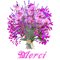 gif animé merci bouquet de fleurs