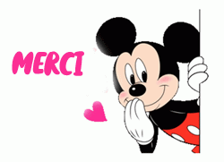 gif animé merci Mickey