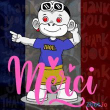 Gif animé merci danse