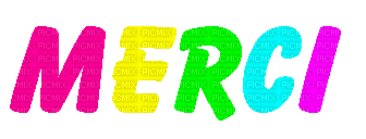 gif animé merci multicolore