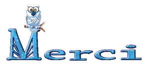 gif animé merci chouette