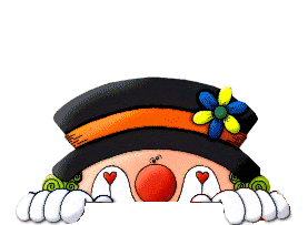 gif animé merci clown