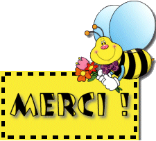 gif animé merci abeille