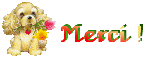 Gif animé merci chien