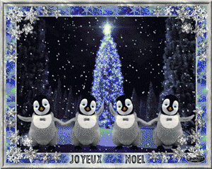 Gif animé joyeux Noël carte