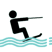 Gif animé ski nautique