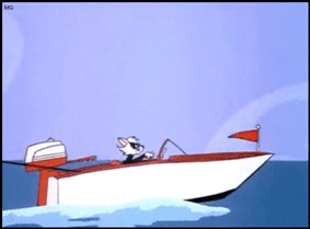 Gif animé ski nautique