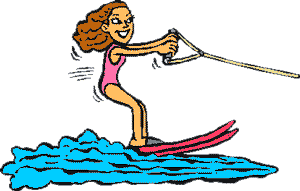 Gif animé ski nautique