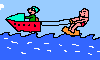 Gif animé ski nautique