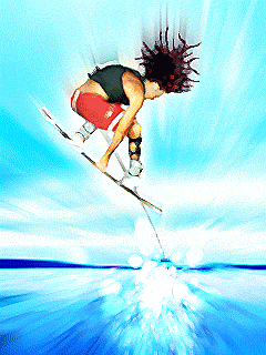 Gif animé ski nautique