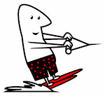 Gif animé ski nautique