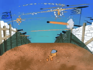 Gif Gros Minet à la guerre